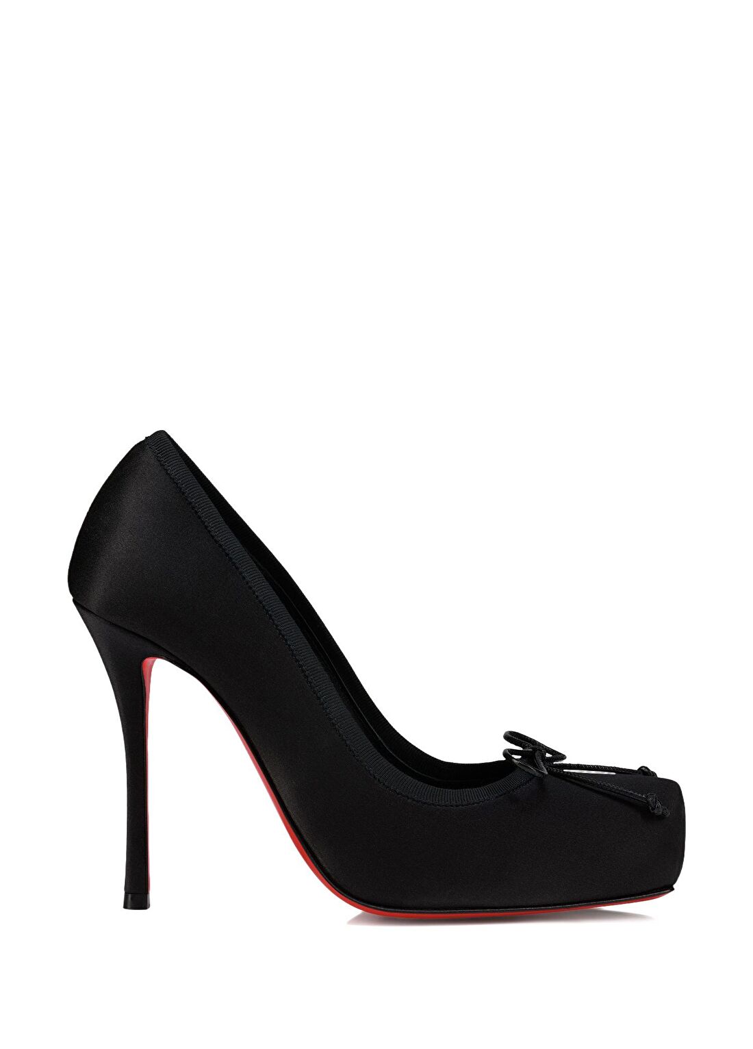 Christian Louboutin Cassia Siyah Kadın İpek Topuklu Ayakkabı