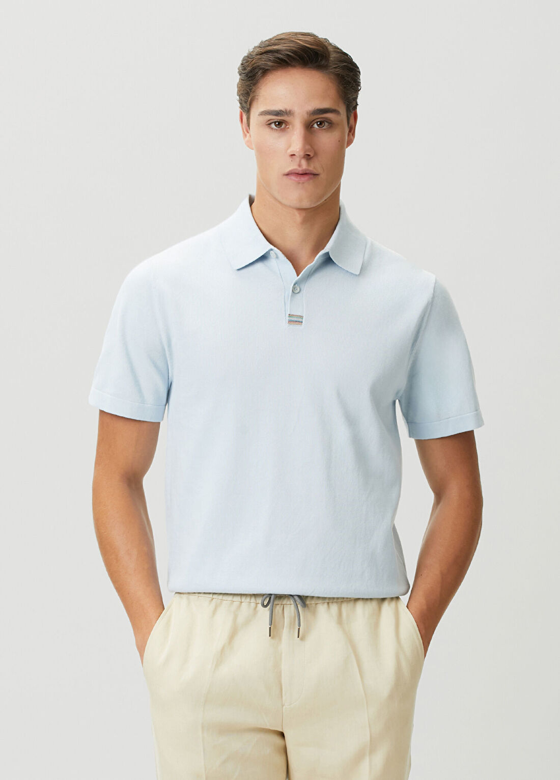 Paul Smith Açık Mavi Polo Yaka Kısa Kollu Triko