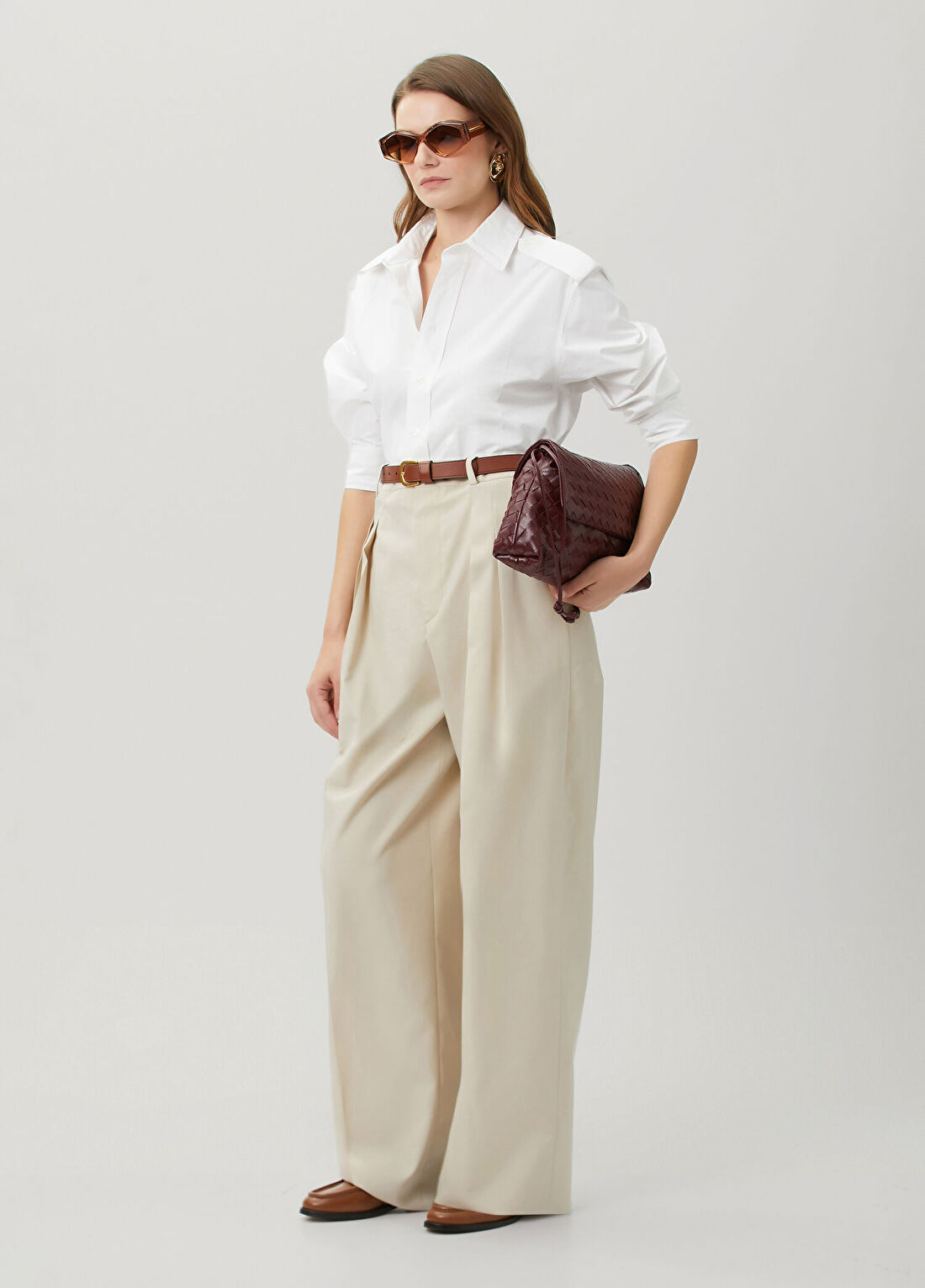 Bottega Veneta Bej Yün Pantolon