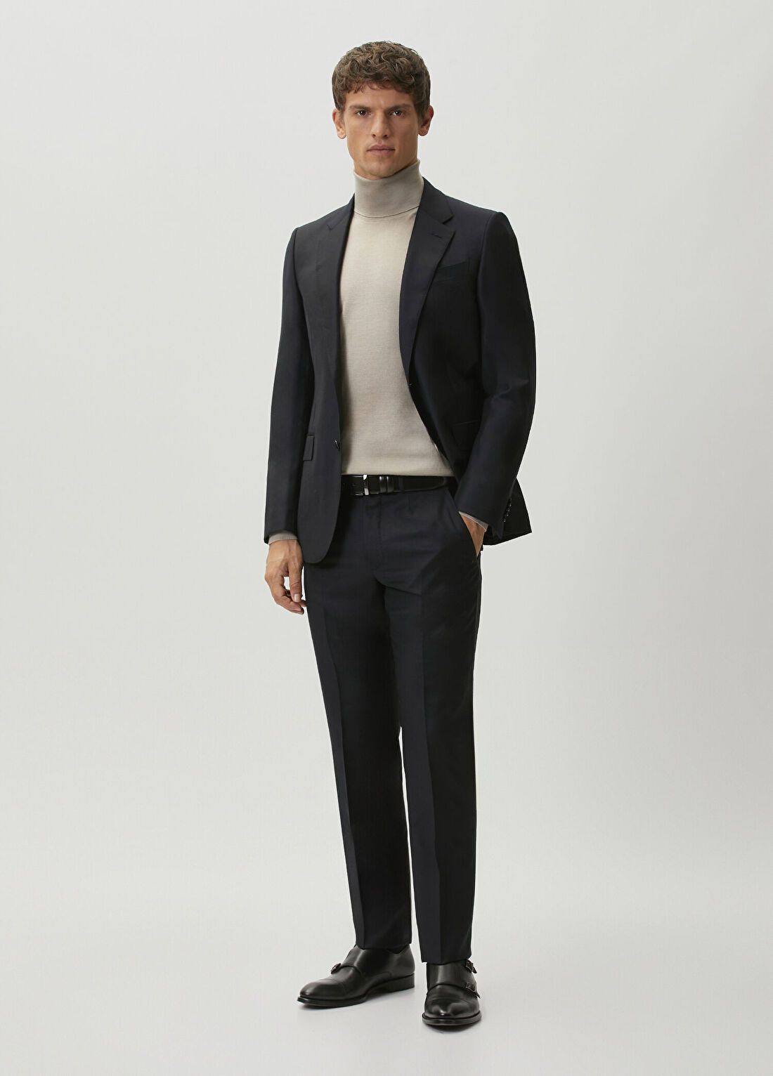 Zegna Siyah Yün Takım Elbise