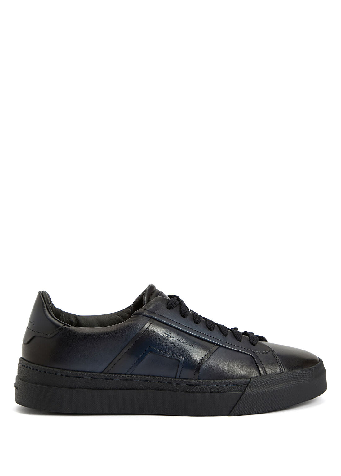 Santoni Mavi Erkek Deri Sneaker