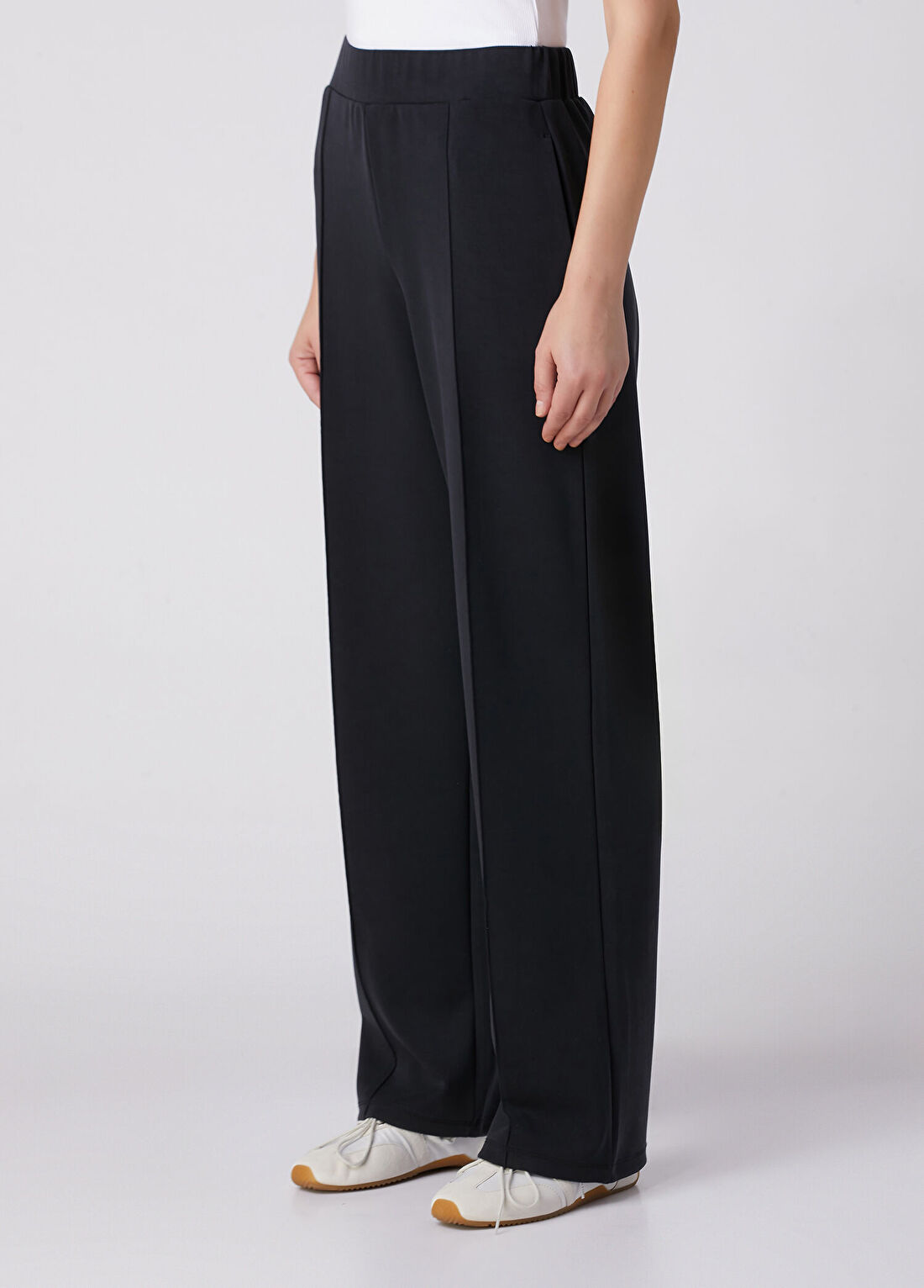 Beymen Collection Siyah Nervürlü Jersey Pantolon görsel 3