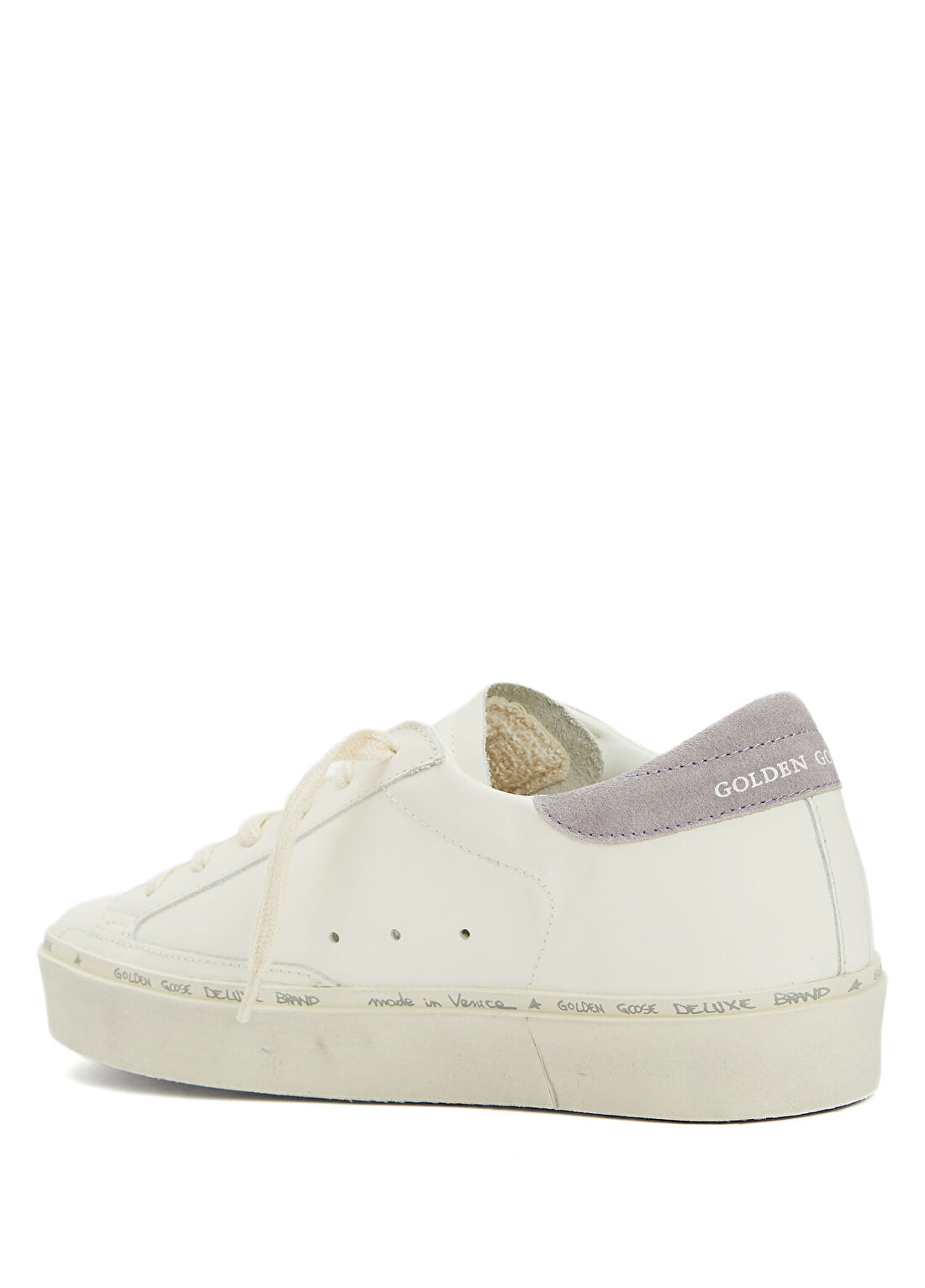 Golden Goose Hi Star Beyaz Mor Kadın Deri Sneaker görsel 3