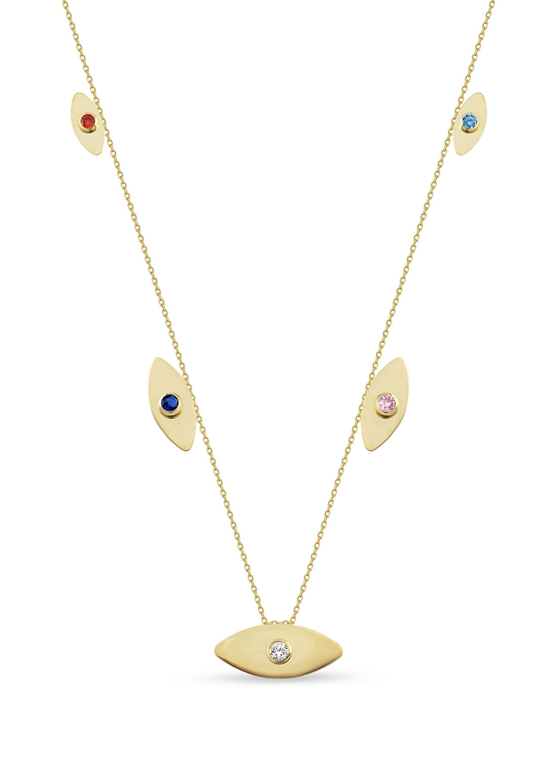 Orena Jewelry Evil Eye 14 Ayar Altın Kadın Kolye