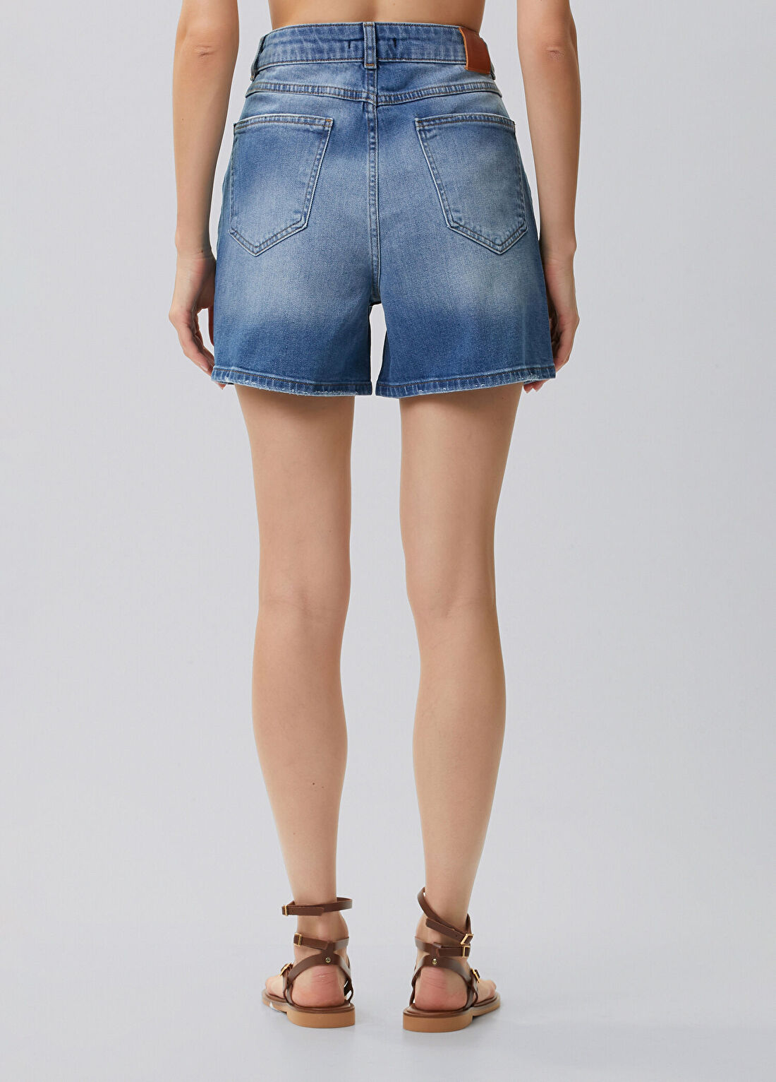 Network Açık Mavi 5 Cep Denim Şort görsel 4