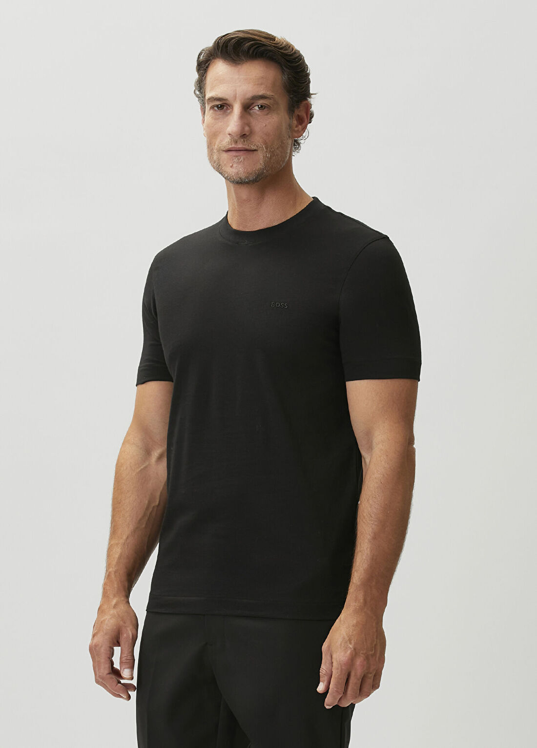 Boss Regular Fit Siyah T-shirt görsel 3