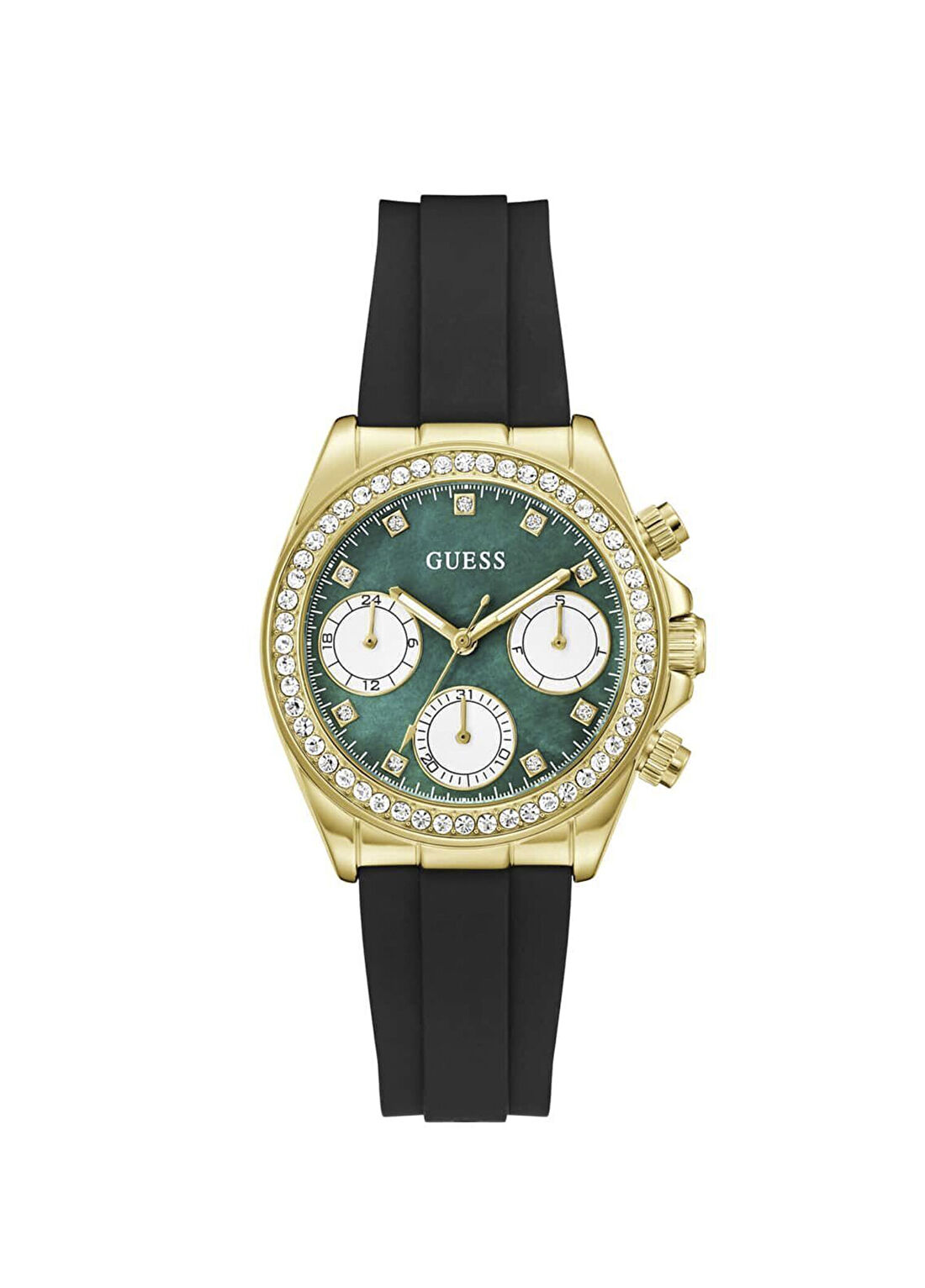 Guess GUGW1038L2 Siyah Silikon Kadın Kol Saati