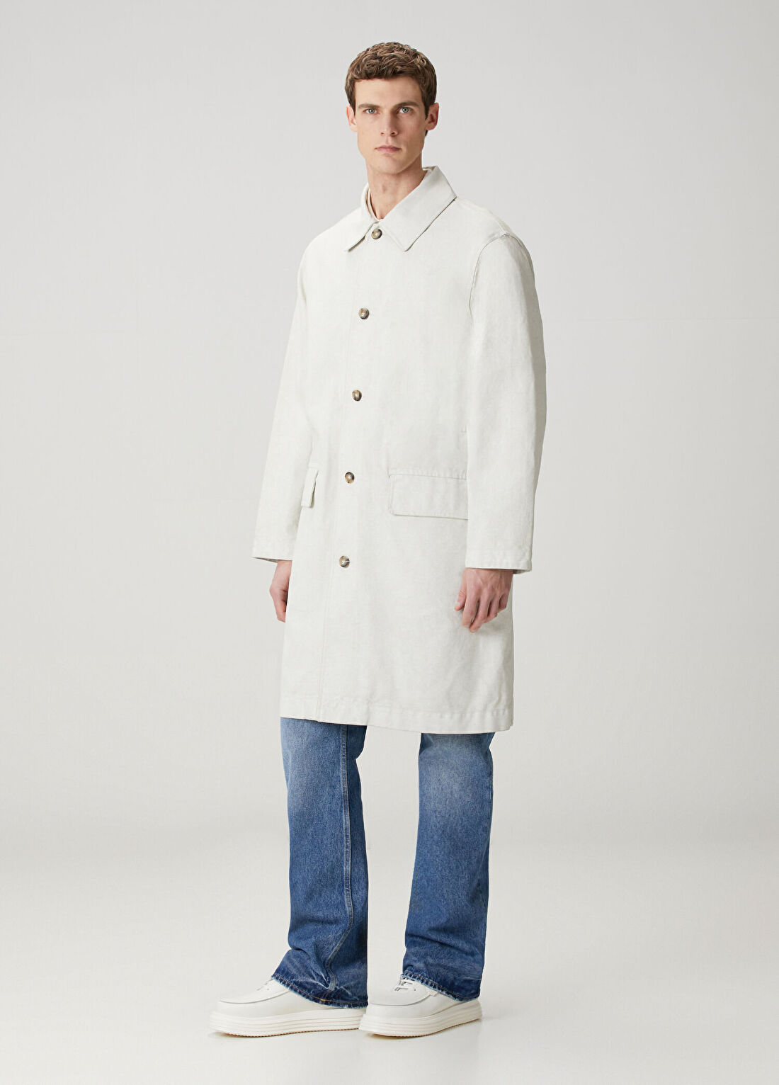 A.P.C. Krem Pardösü görsel 3