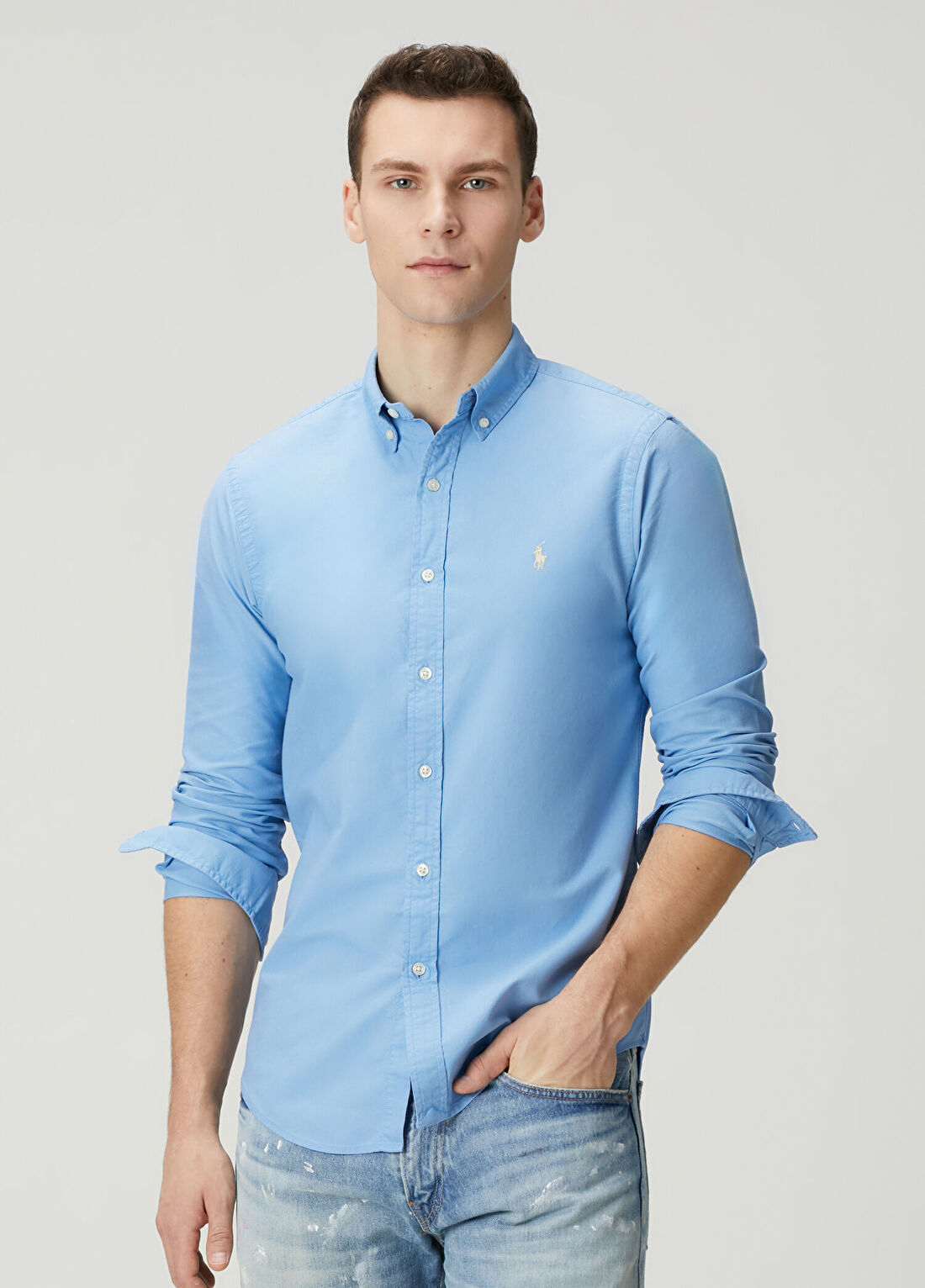 Polo Ralph Lauren Slim Fit Mavi Oxford Gömlek
