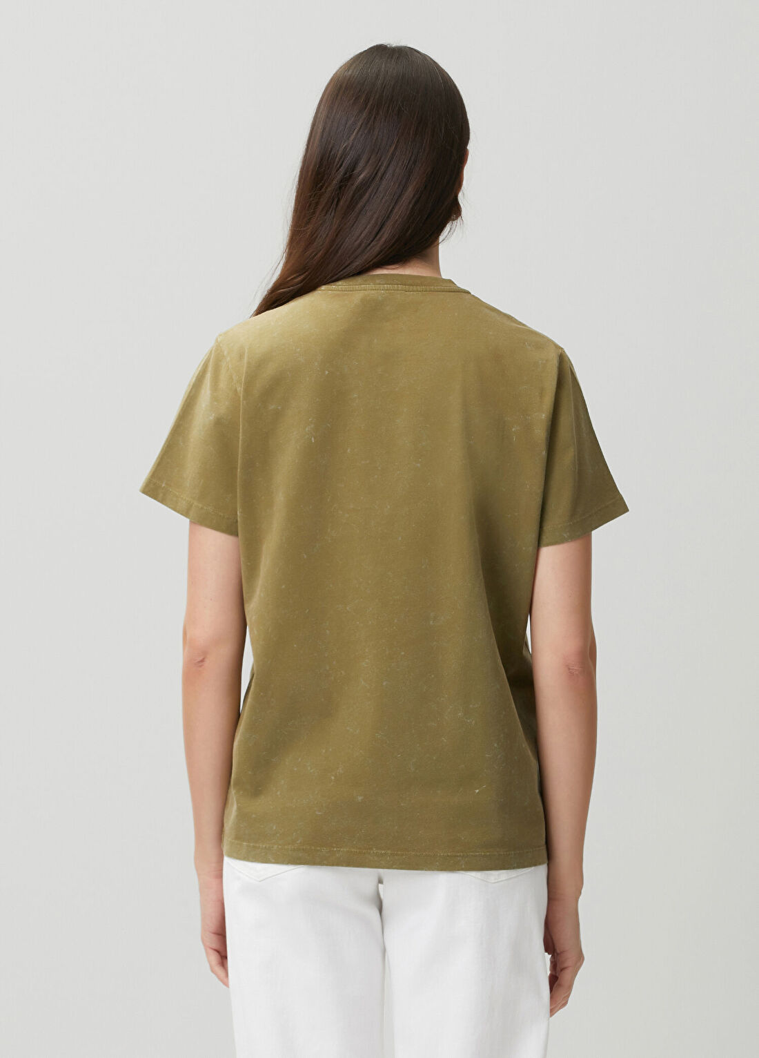 Ganni Haki Logolu T-shirt görsel 4