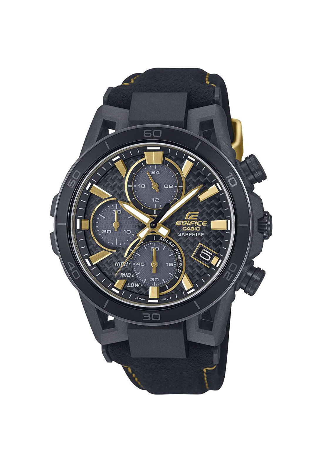 Casio Edifice EFS-S640ZE-1ADR Siyah Deri Erkek Kol Saati
