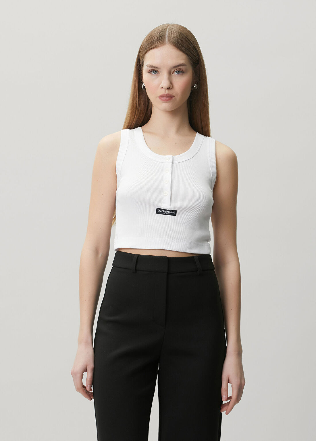 Dolce&Gabbana Beyaz Crop Atlet