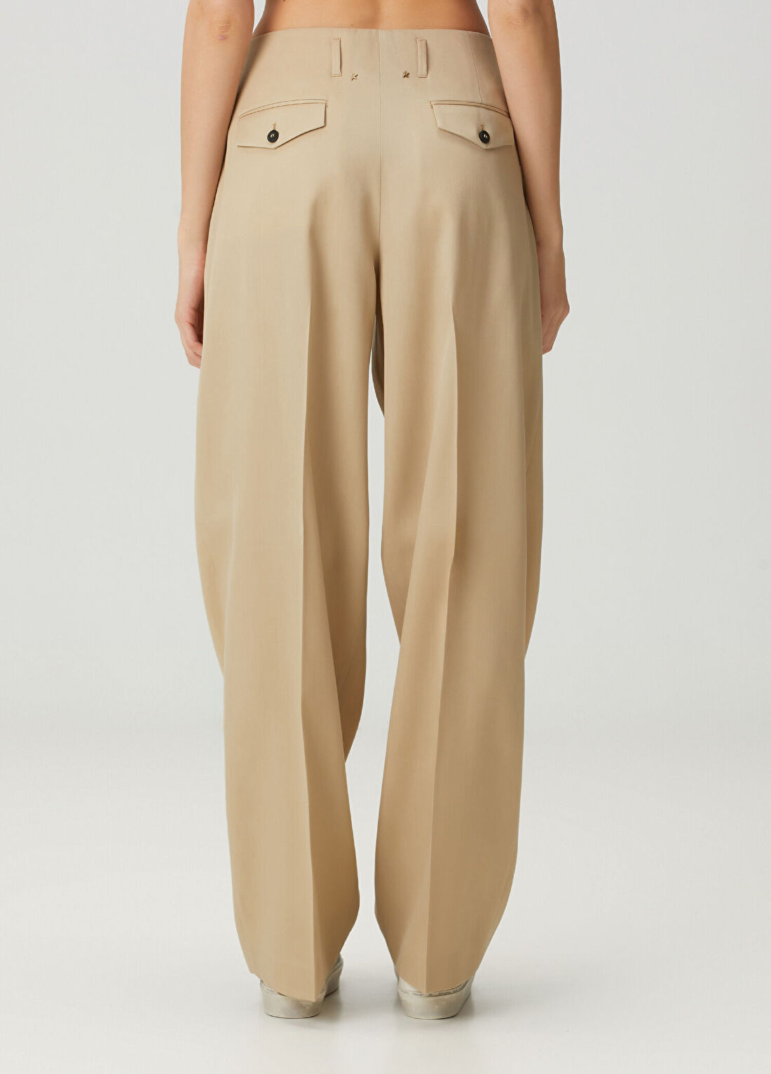 Golden Goose Kum Wide Leg Yün Gabardin Pantolon görsel 2