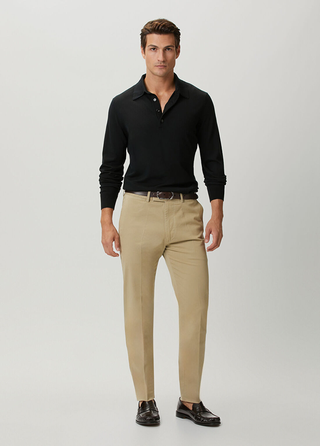 Tom Ford Siyah Polo Yaka Yün Triko görsel 2