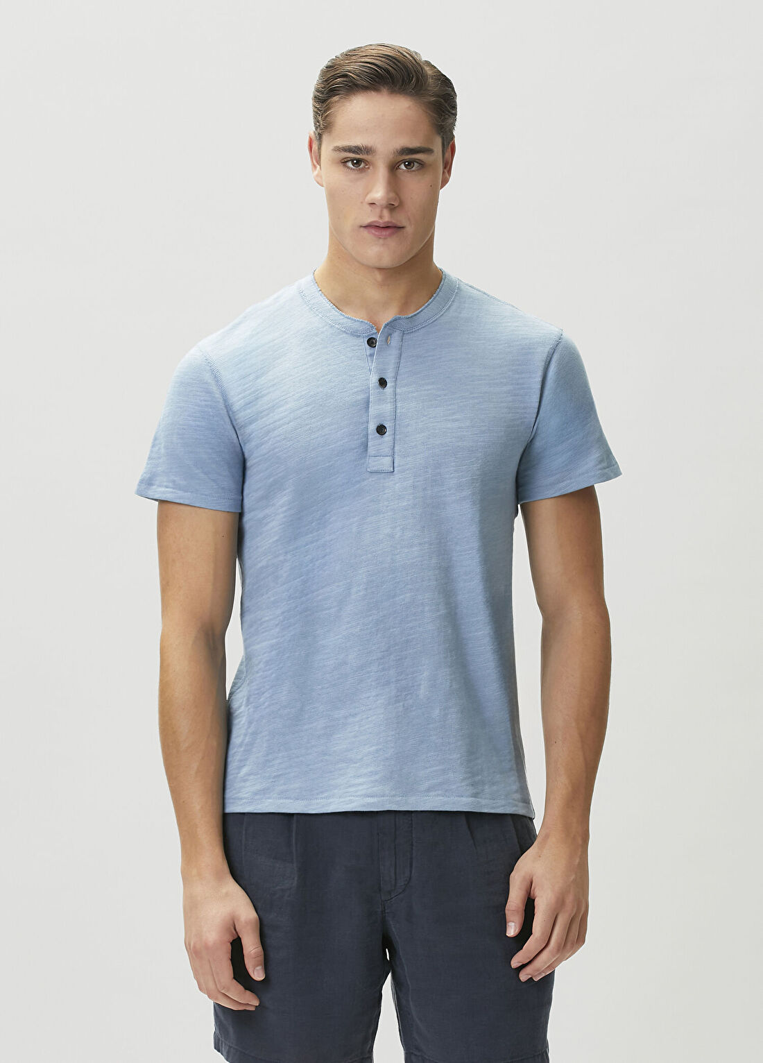 Rag&Bone Mavi Yakası Düğmeli T-shirt