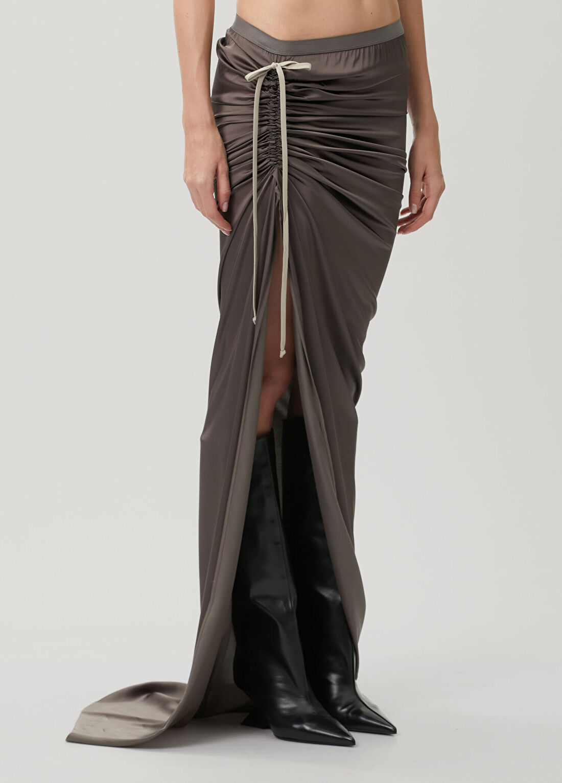 Rick Owens Vizon Drapeli Asimetrik Etek görsel 2
