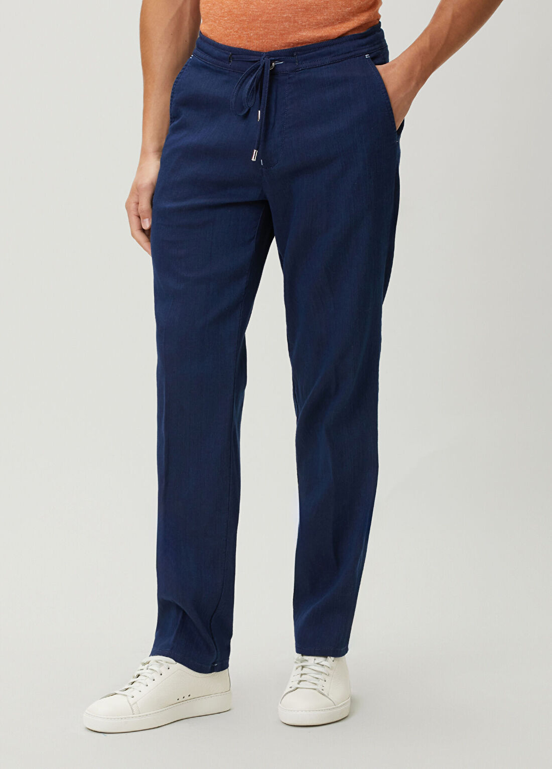 Scissor Scriptor Lacivert Beli Kordonlu Jean Pantolon görsel 2