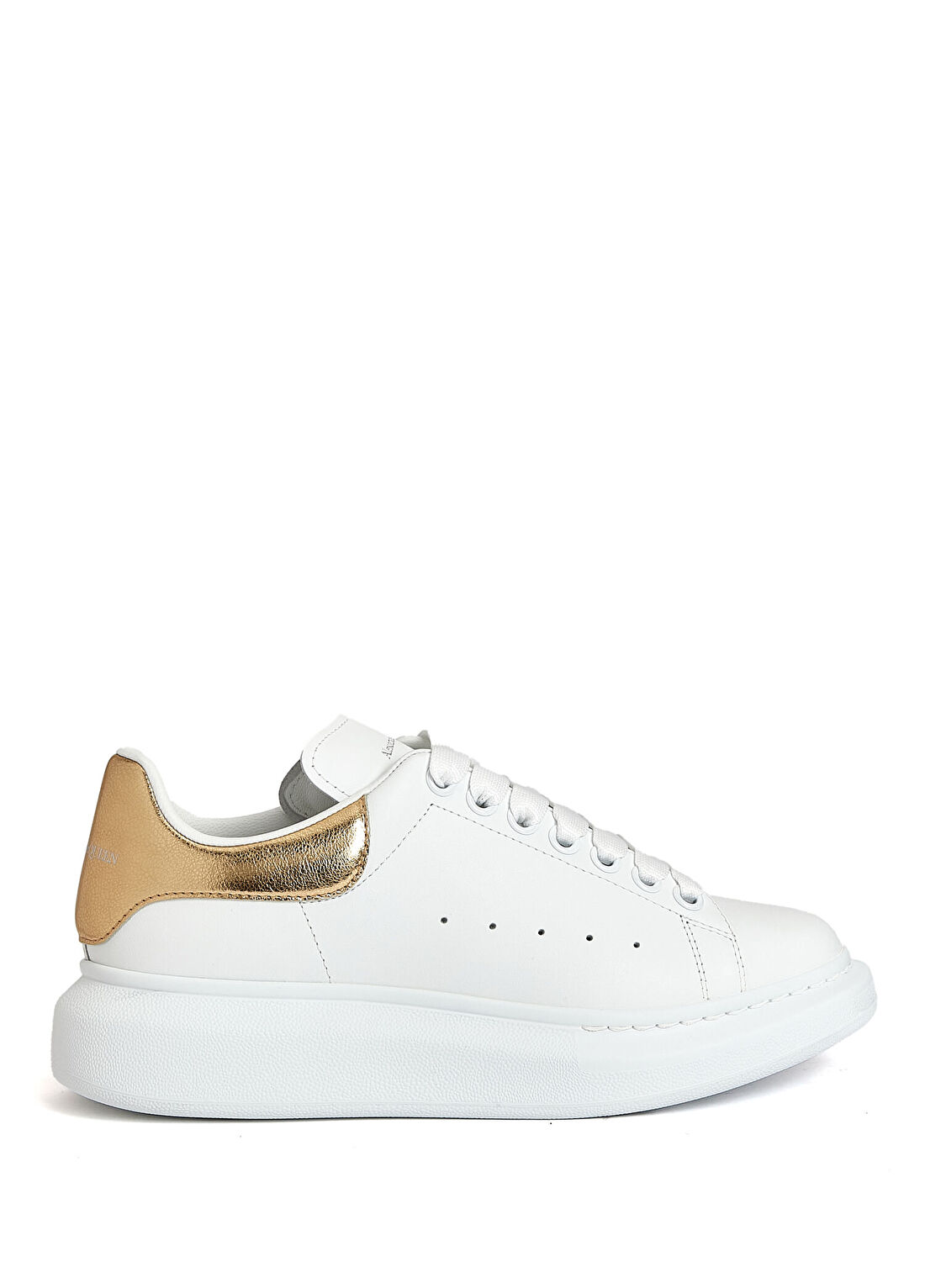 McQueen Oversized Beyaz Gold Kadın Deri Sneaker