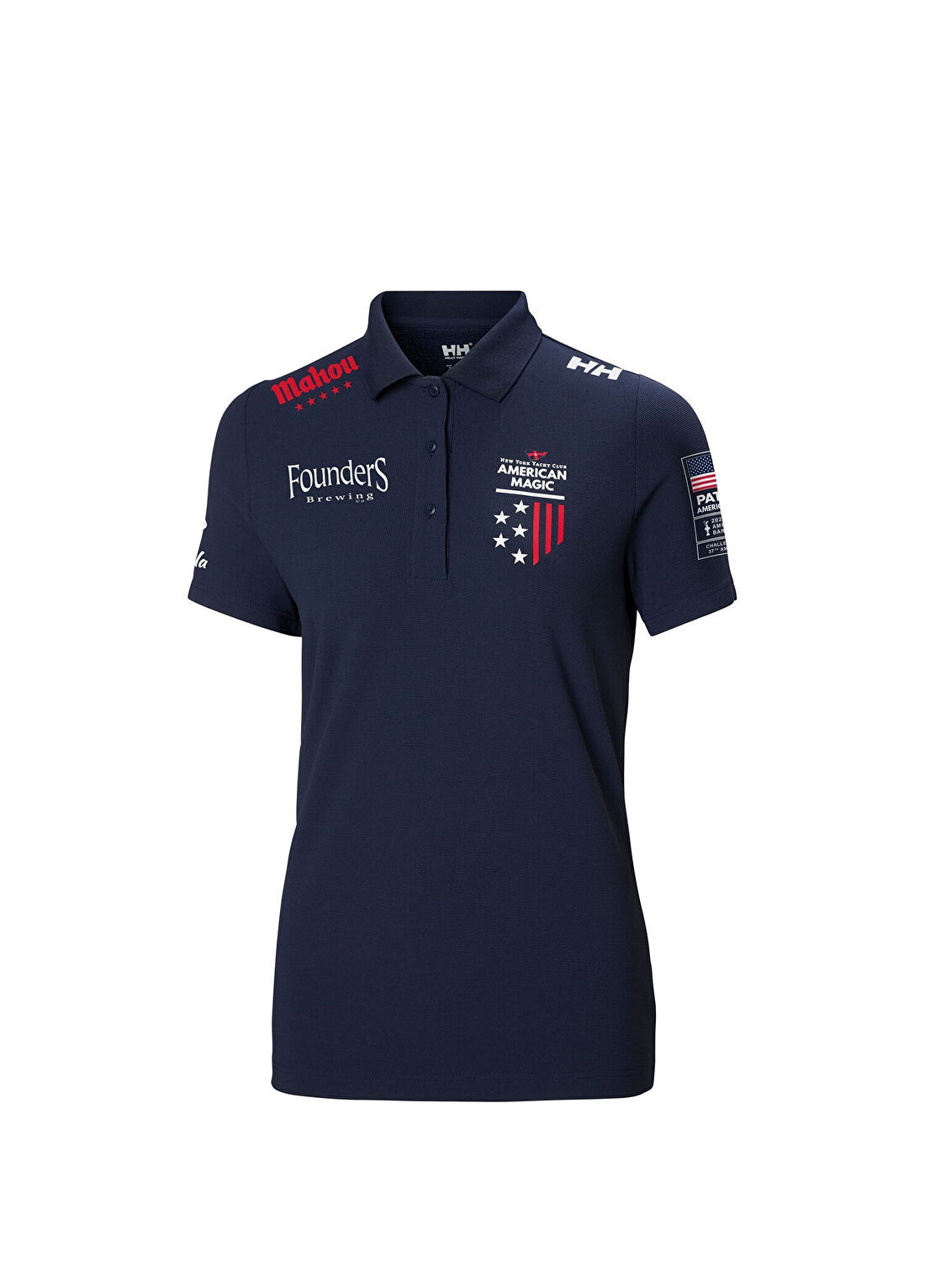 Helly Hansen W Crew Tech Washed Navy Polo Yaka Kısa Kollu Kadın Spor T-Shirt