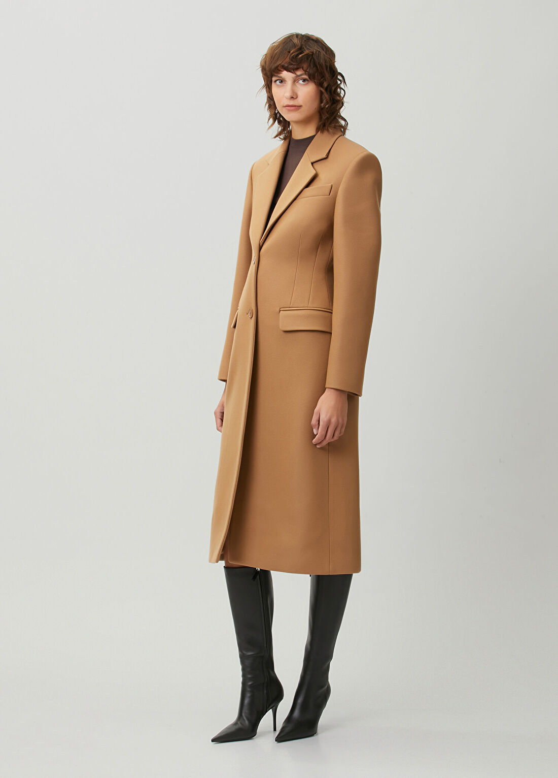 Balenciaga Camel Yün Palto görsel 3