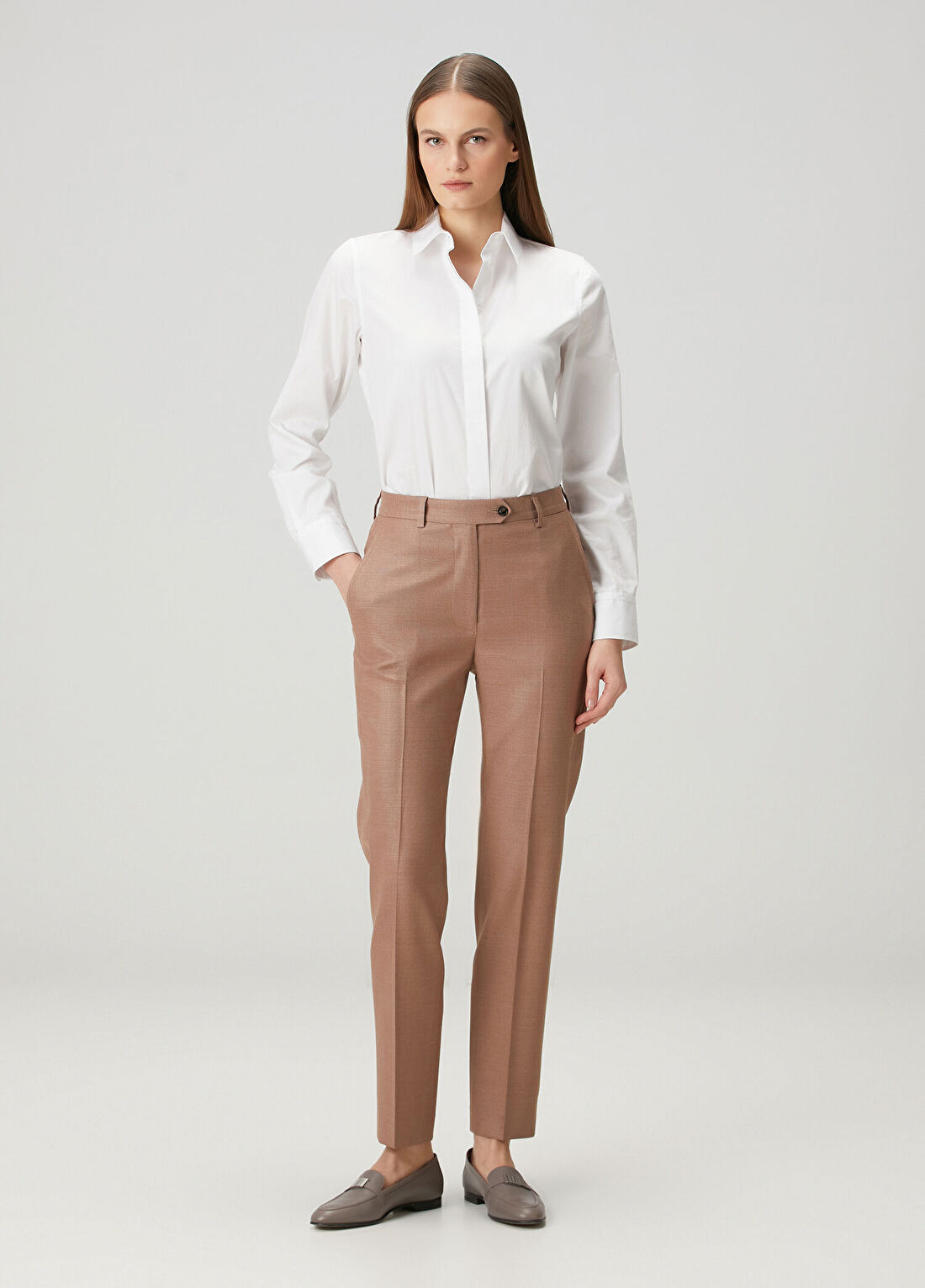 Kiton Pembe Yün Pantolon