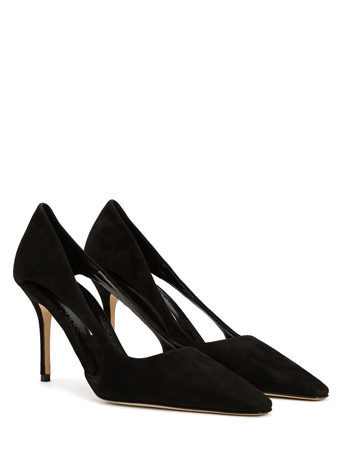 Manolo Blahnik Siyah Süet Stiletto görsel 2