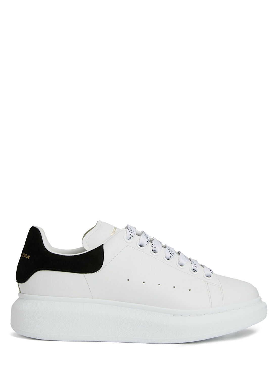 McQueen Oversized Siyah Beyaz Kadın Deri Sneaker