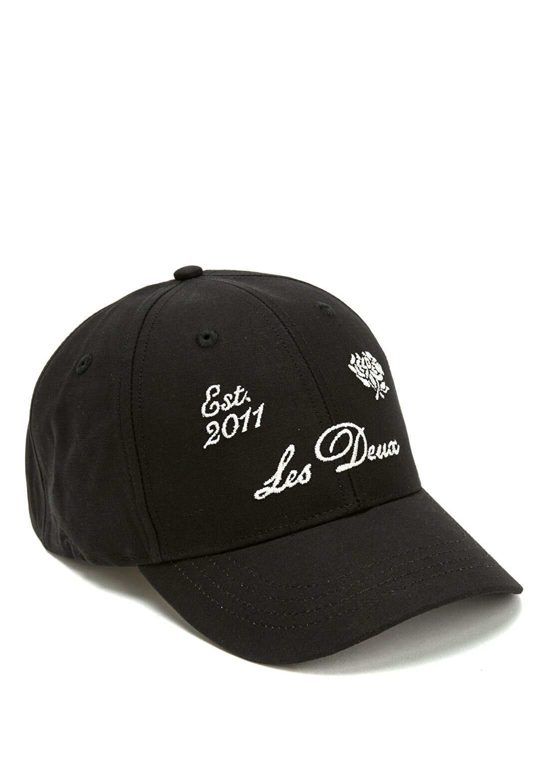 Les Deux Siyah Logo Nakışlı Erkek Şapka