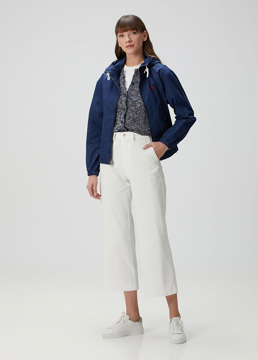 Polo Ralph Lauren Beyaz Crop Pantolon