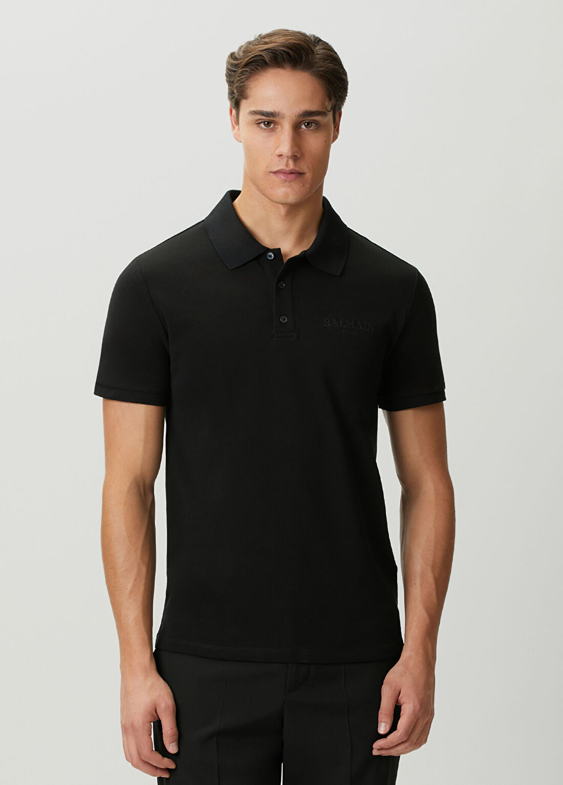 Balmain Siyah Polo Yaka T-shirt