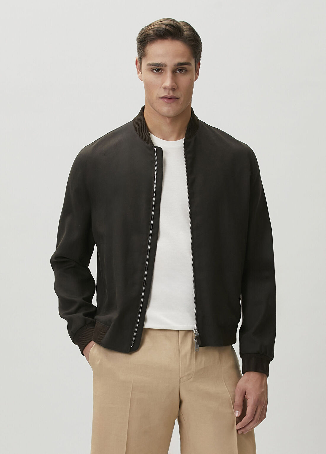Zegna Kahverengi Keten Mont