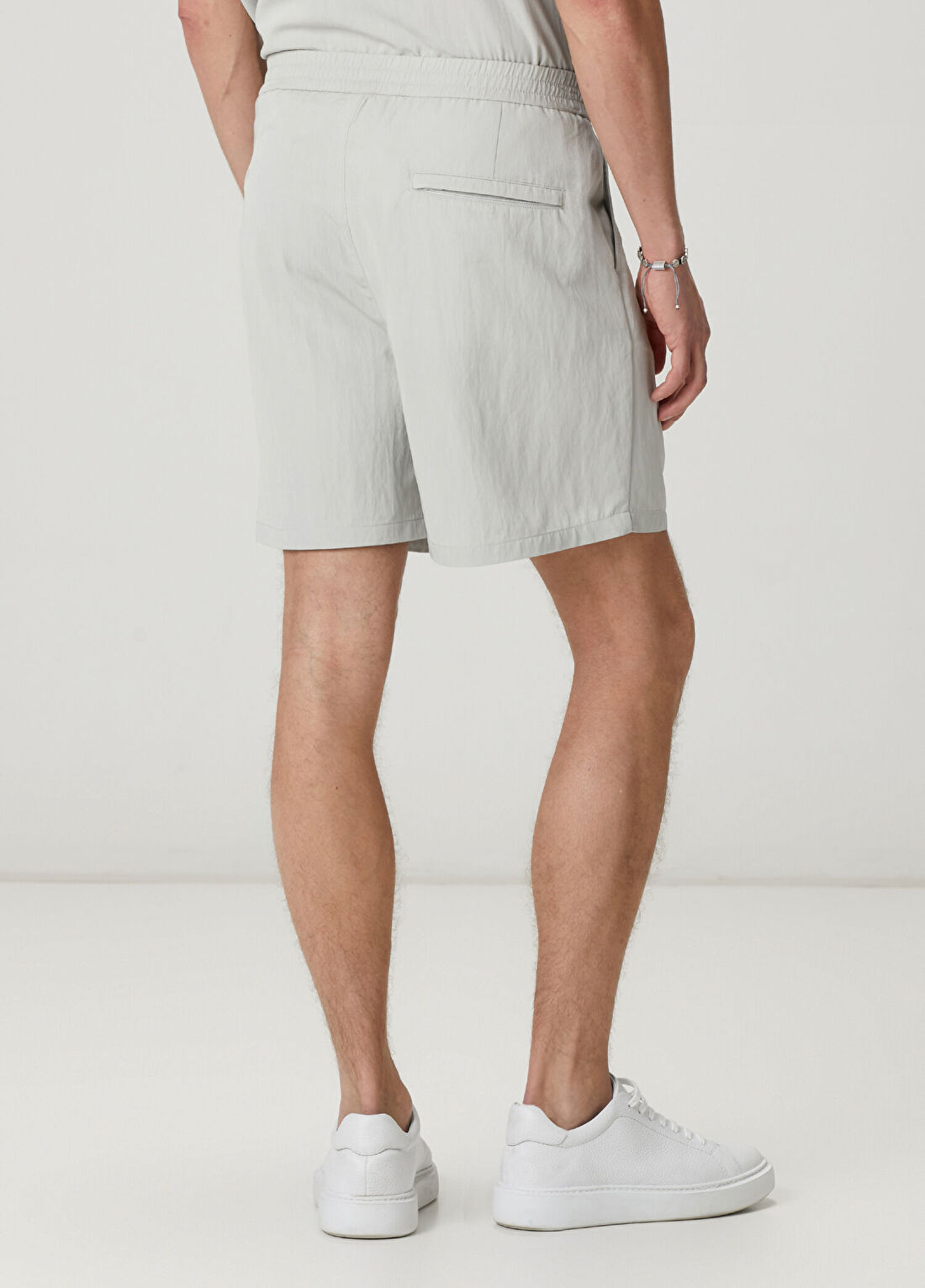 Beymen Club Gri Twill Lyocell Şort görsel 3