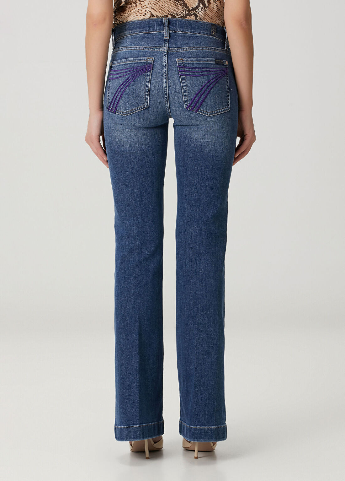 7 For All Mankind Dojo Mavi Jean Pantolon görsel 4