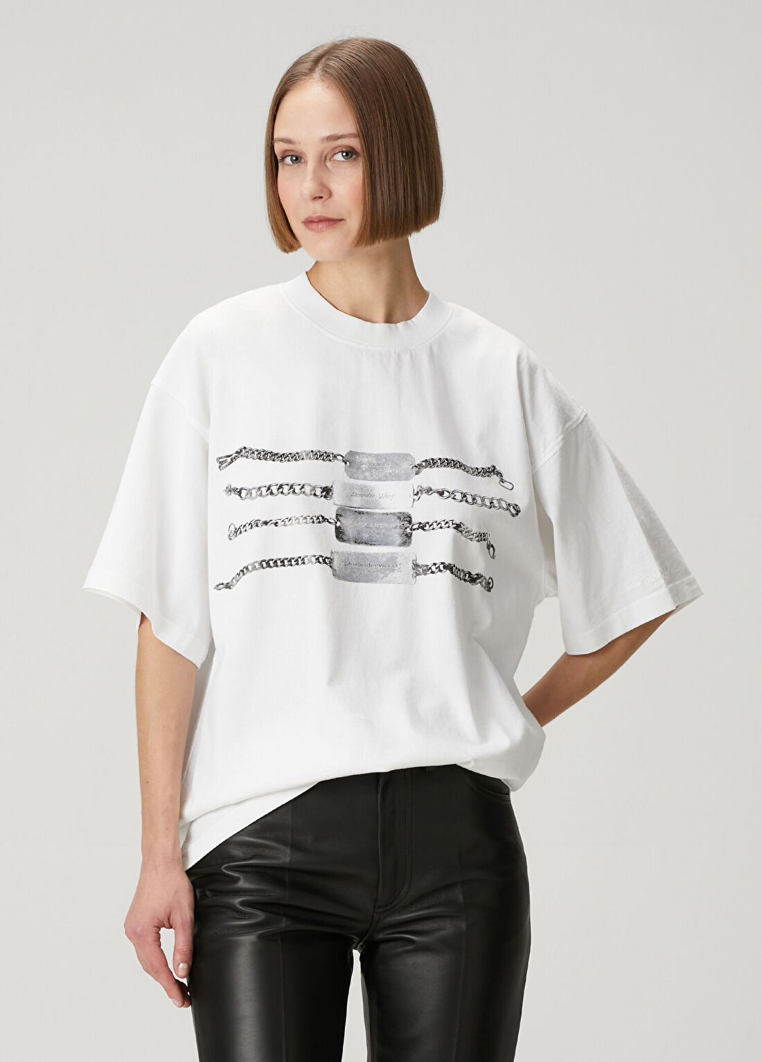 Alexander Wang Beyaz Baskılı T-shirt