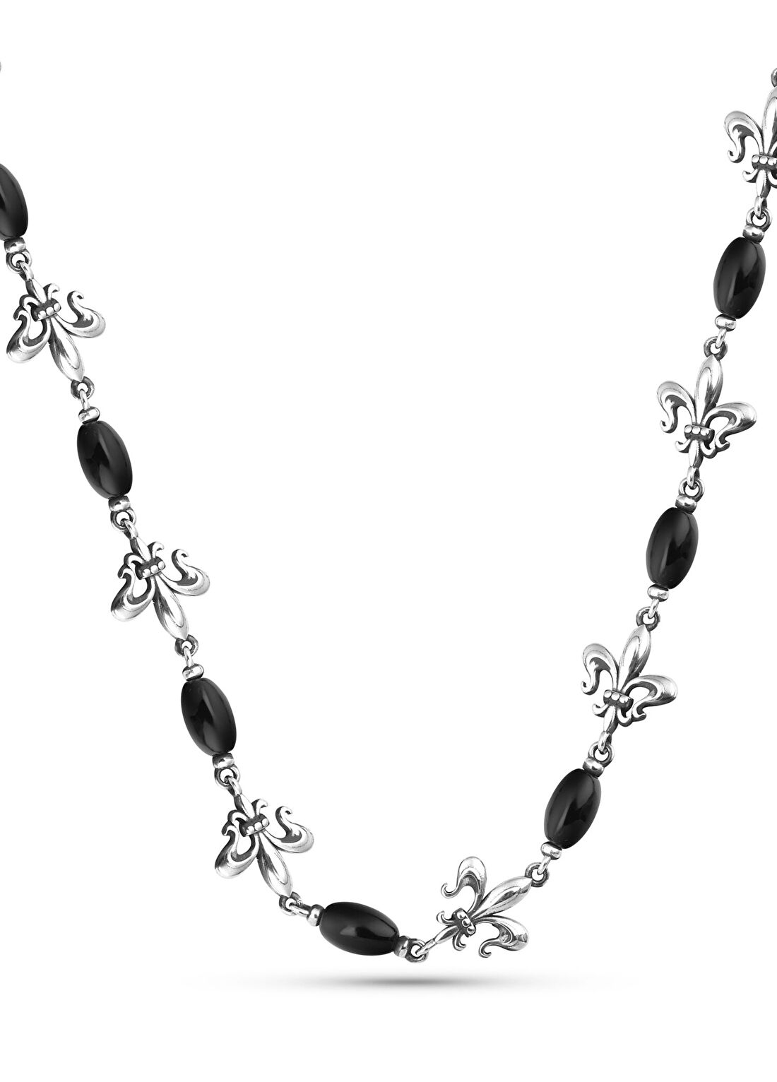 Boga Fleur De Lis Erkek Gümüş Kolye