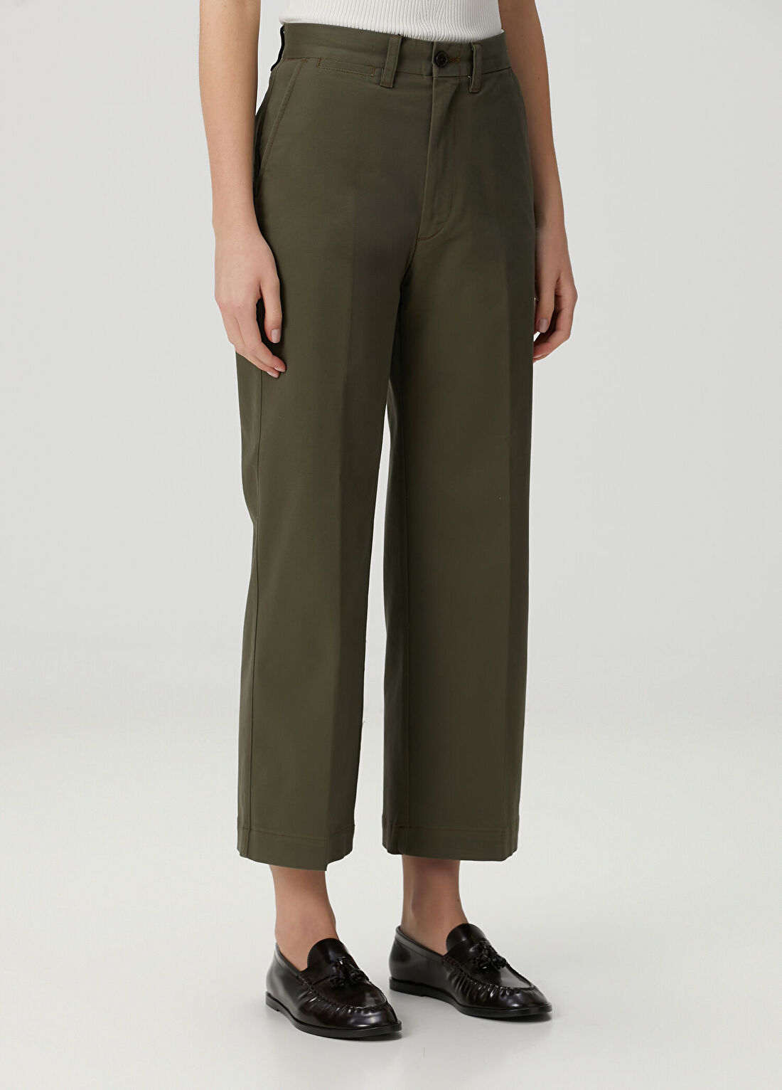Polo Ralph Lauren Haki Crop Pantolon görsel 3