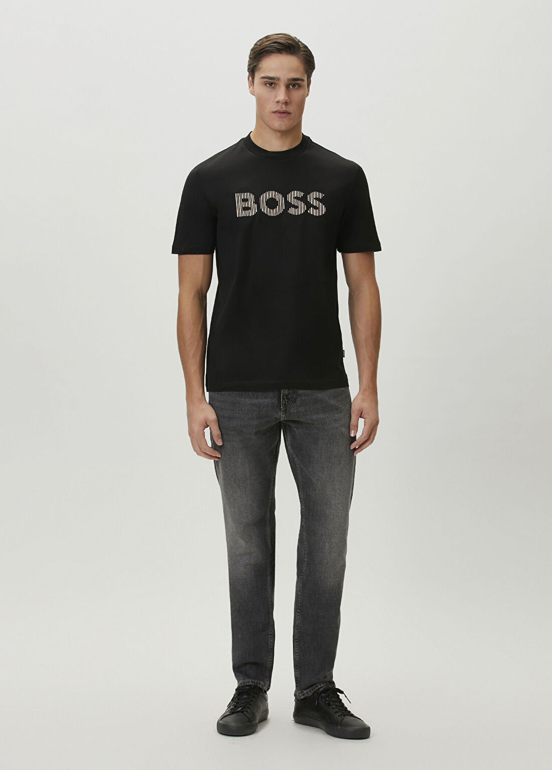 Boss Regular Fit Siyah T-shirt görsel 2