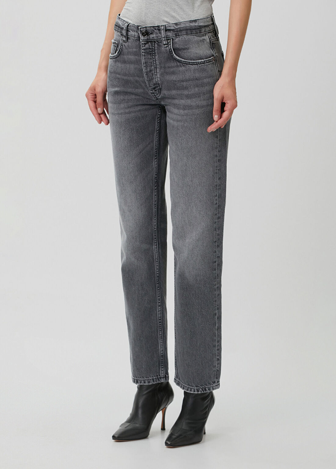 Anine Bing Kate Gri Jean Pantolon görsel 3