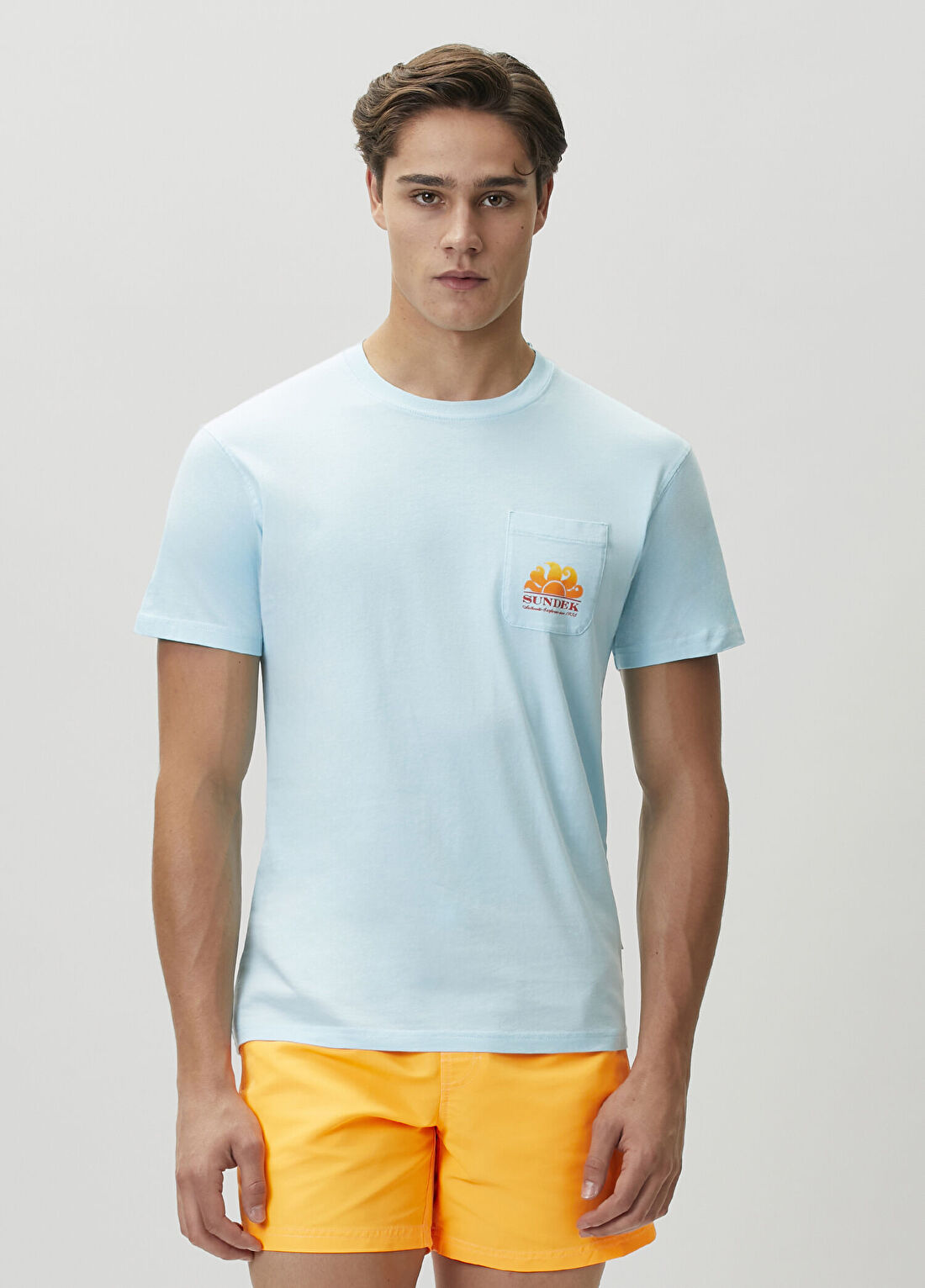 Sundek Açık Mavi Logo Baskılı T-shirt