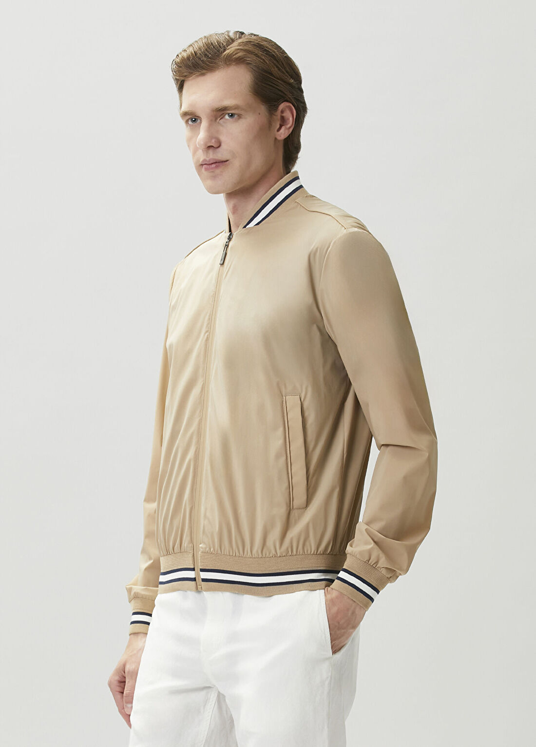 Pal Zileri Bej Bomber Mont görsel 3
