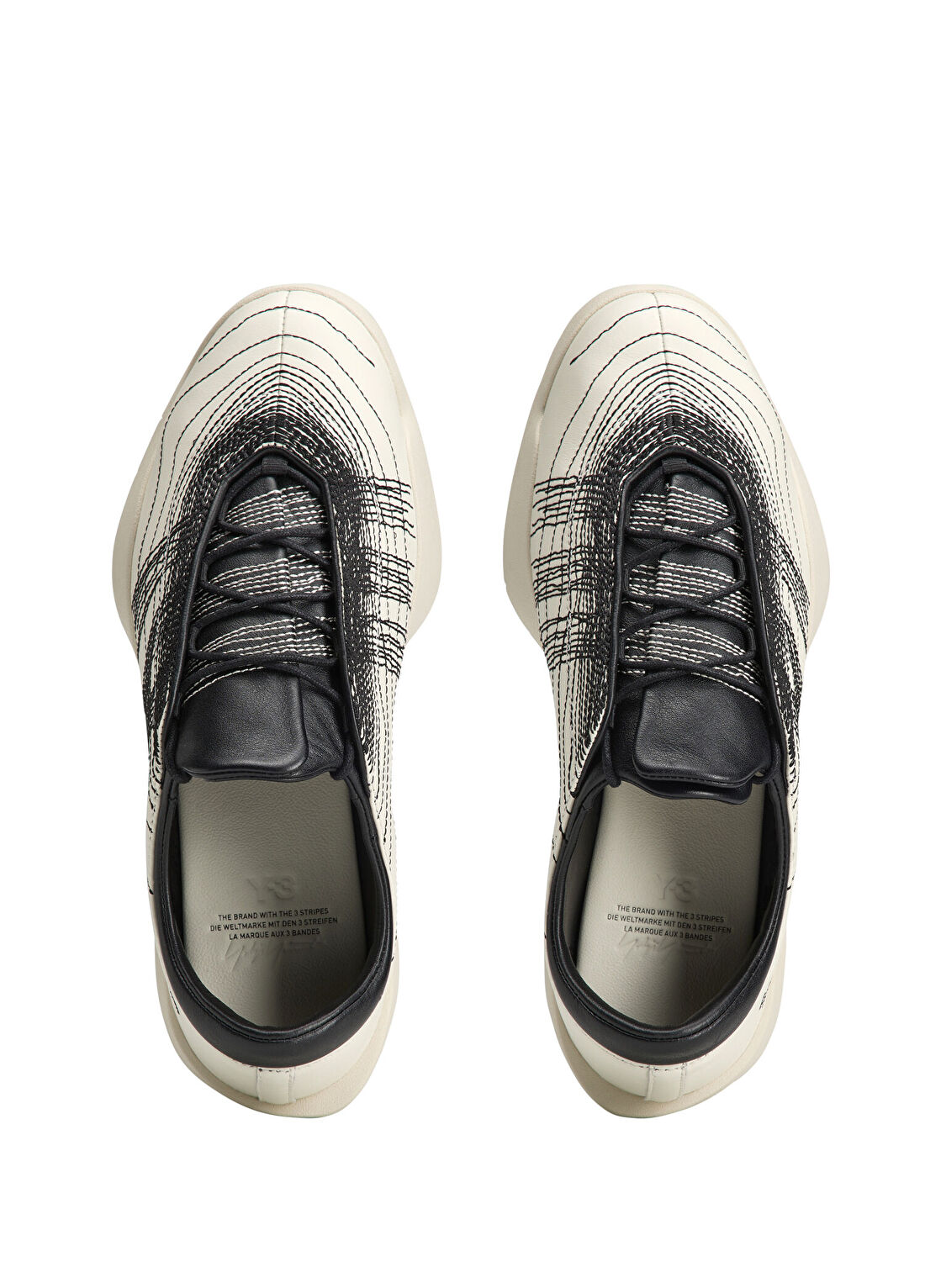 Y-3 Regu Beyaz Erkek Deri Sneaker görsel 3
