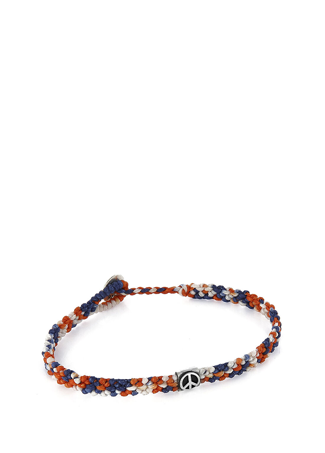 Kayra Khan Peace Braided Wax Erkek Gümüş Bileklik