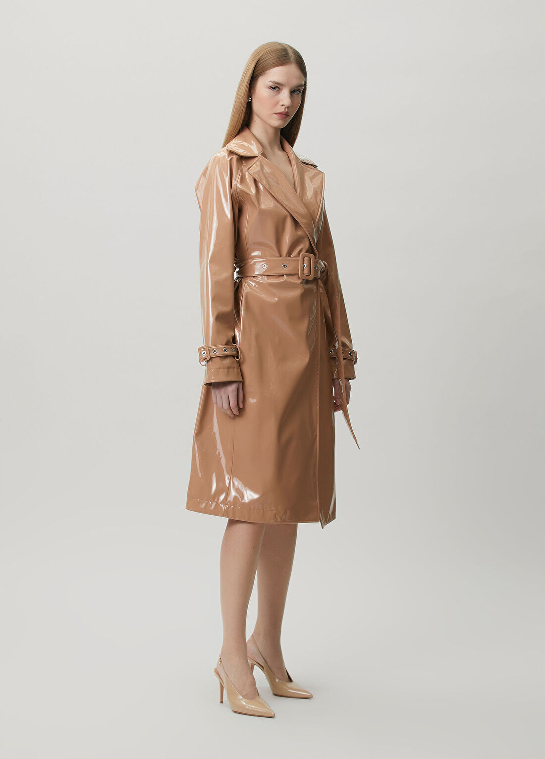 Dolce&Gabbana Nude Suni Deri Pardösü görsel 2