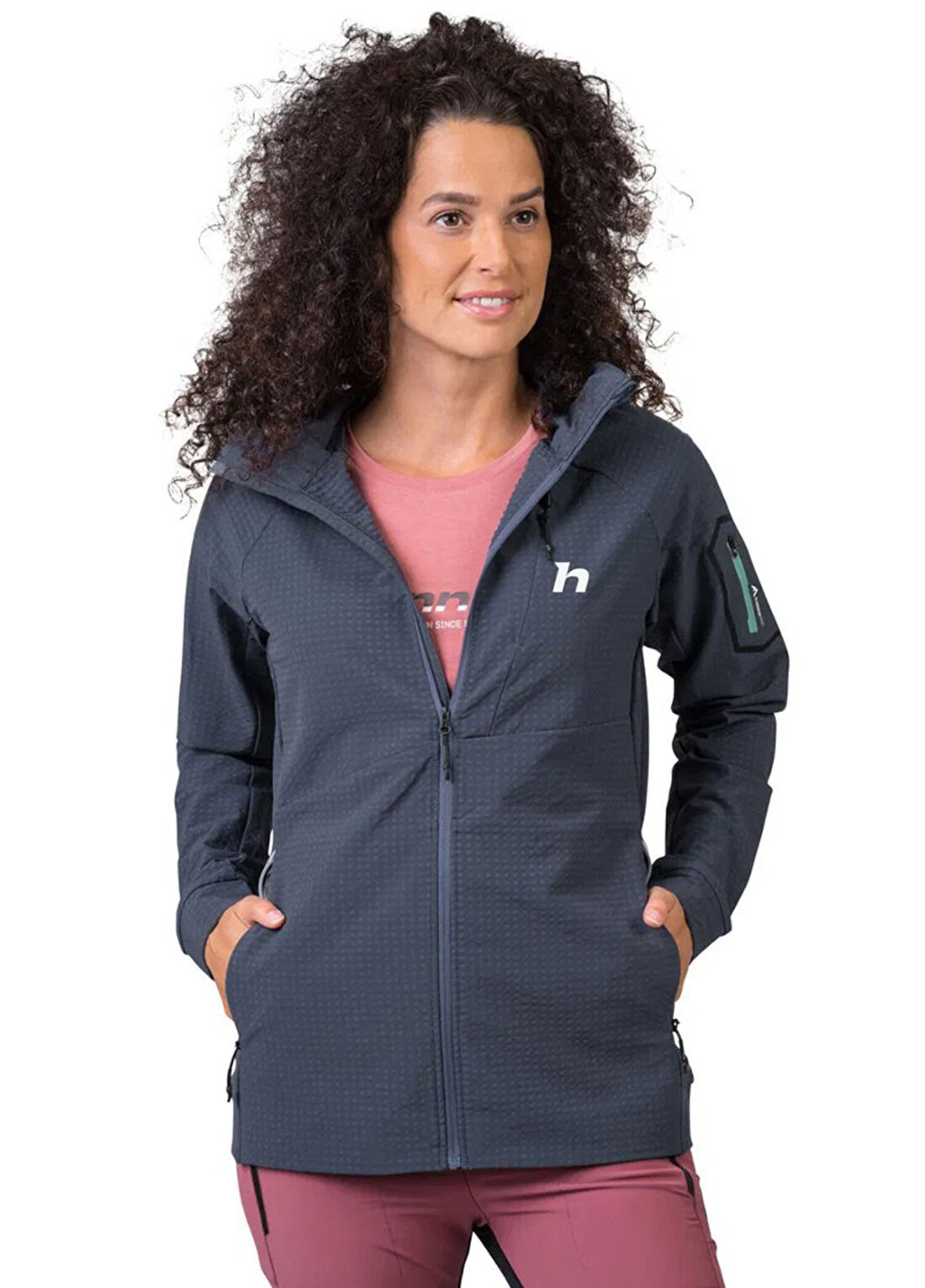 Hannah Arina Hoody İndia İnk Kapüşonlu Kadın Outdoor Ceket görsel 4