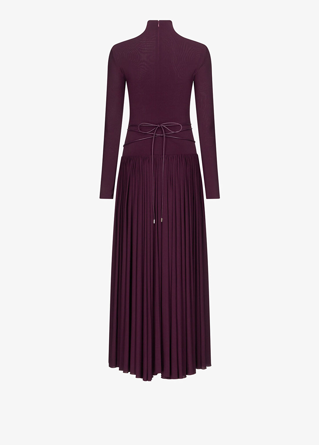 Alaïa Mor Pileli Maksi Elbise görsel 2