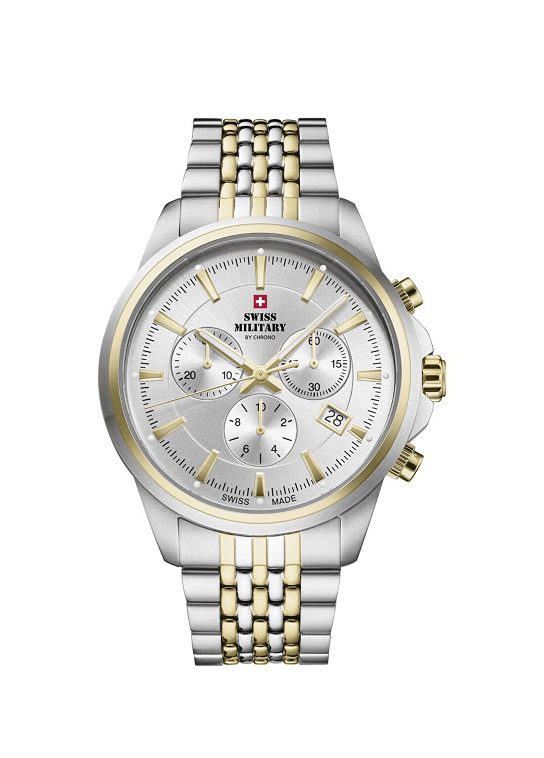 Swiss Military SM34107.06 By Chrono Classic Chronograph Bicolor Altın Sarısı Erkek Kol Saati