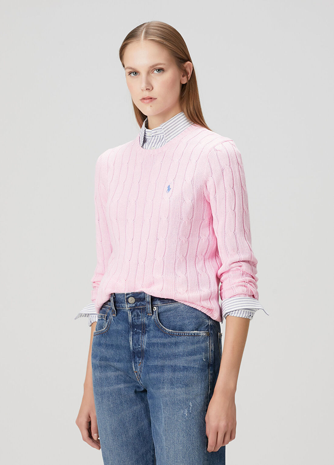 Polo Ralph Lauren Pembe Saç Örgü Triko