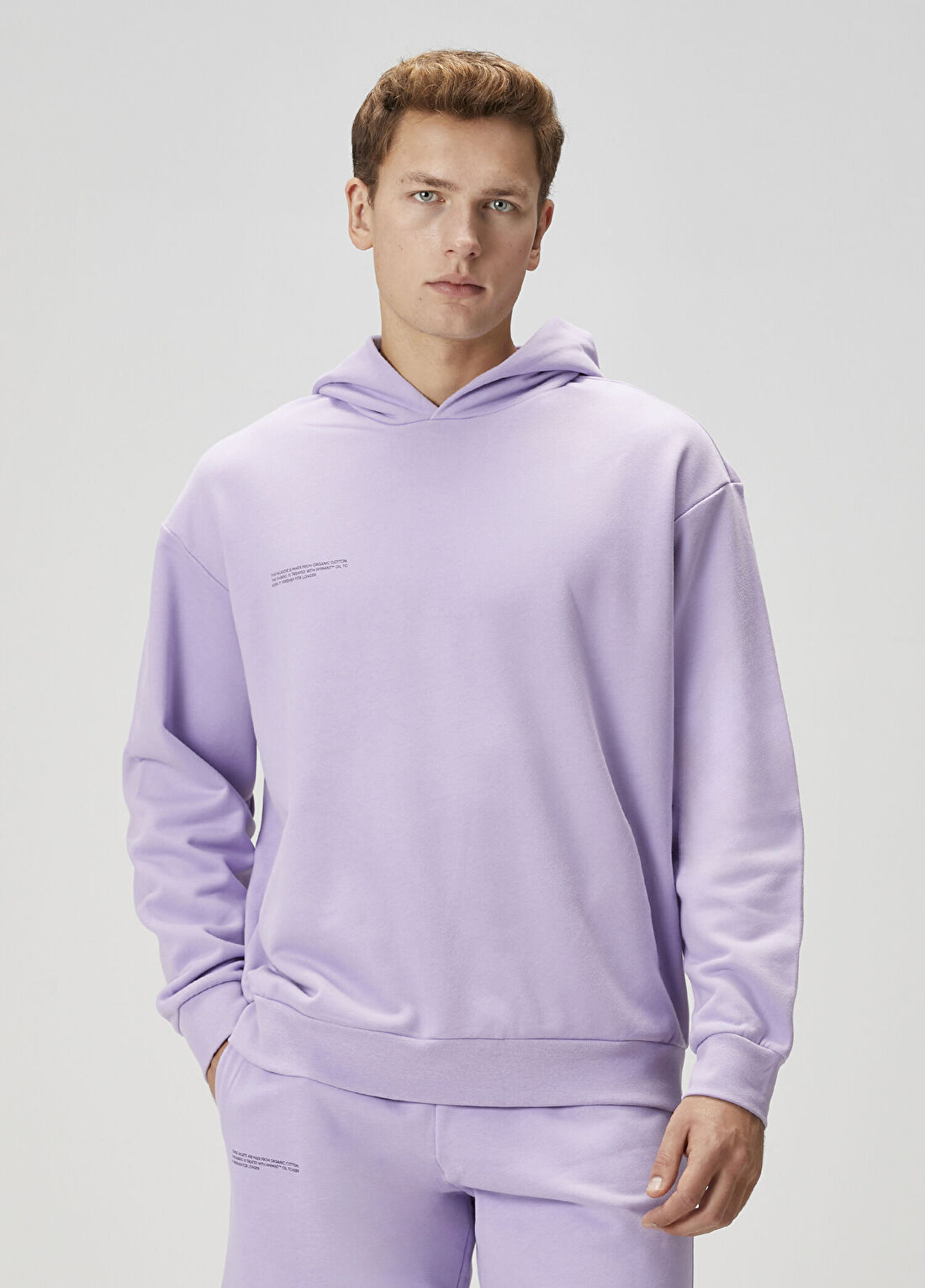 Pangaia Lila Kapüşonlu Sweatshirt