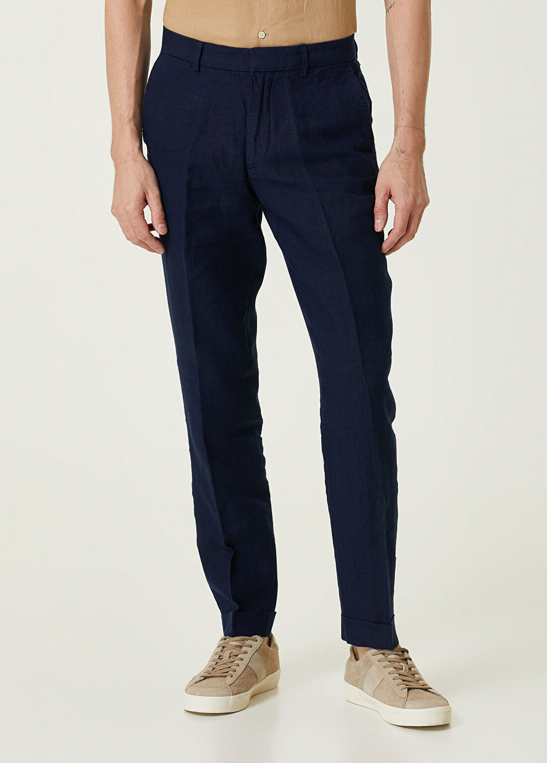 Polo Ralph Lauren Lacivert Keten Pantolon görsel 2