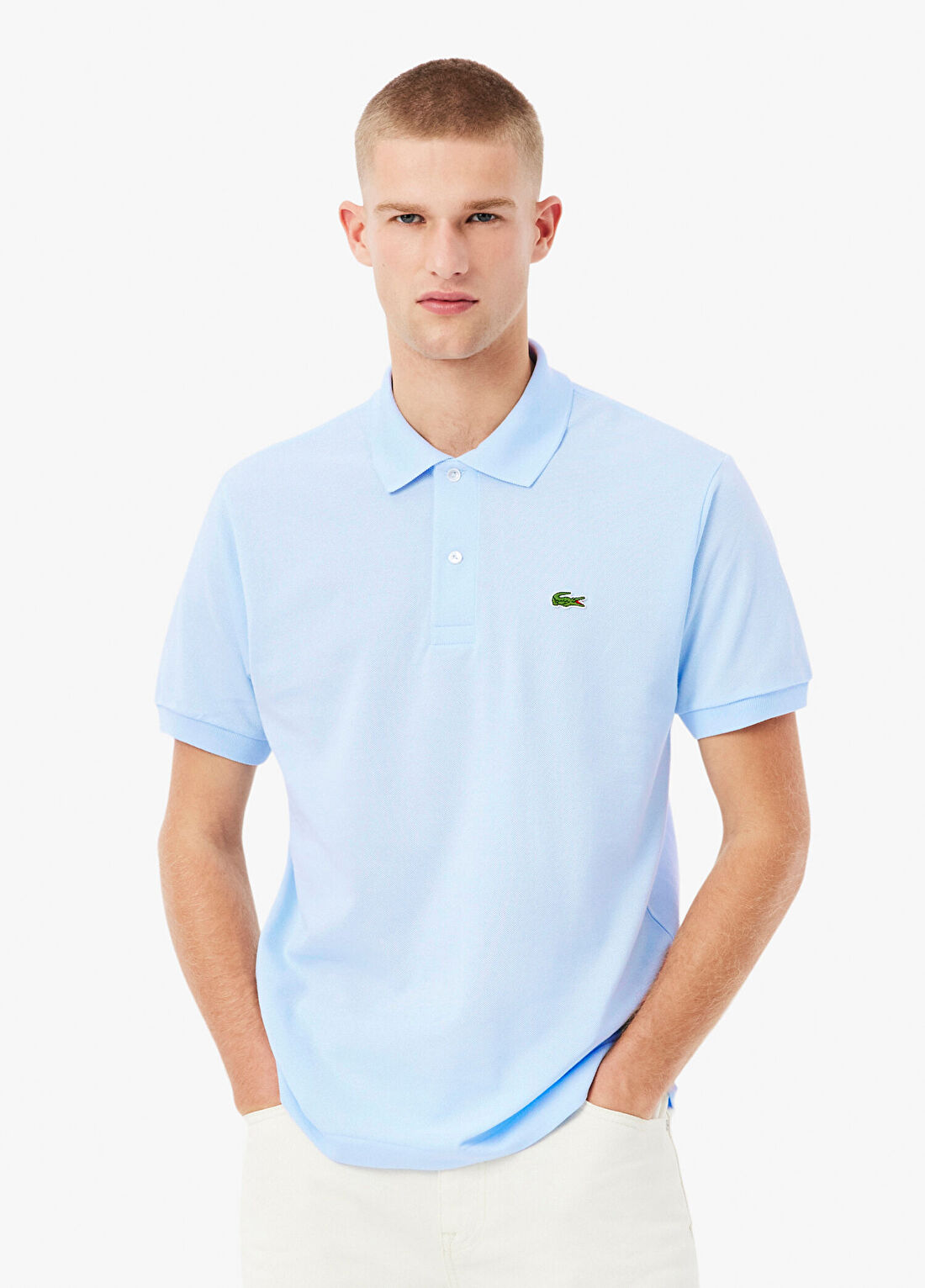 Lacoste L.12.12 Açık Mavi Polo Yaka Classic Fit Kısa Kollu Erkek T-Shirt